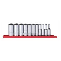 GearWrench  80555 11 Pc_ 3_8” Drive 6 Point Deep SAE Socket Set
