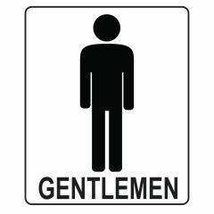 Gentlemen Sign with Symbol