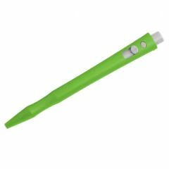 HD Metal Detect_ Retractable Pen_ BLUE Gel Ink_ Green Housing_ Wh