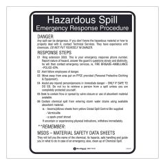 Hazardous Spill Emergency Response Procedure_ 400 x 300mm Poly