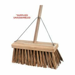 Heavy Duty Road Broom _ 35cm_ With Metal Stay and 1_8m Timber Handle