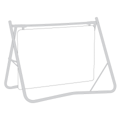 Heavy Duty Swing Stand_ Galvanised _ 200mm Clearance 900x600