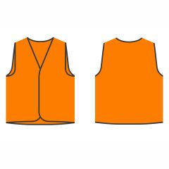 HiVis Cotton Safety Vest with Velco Closure_ ORANGE