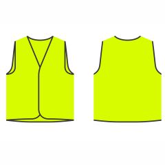 HiVis Cotton Safety Vest with Velco Closure_ YELLOW