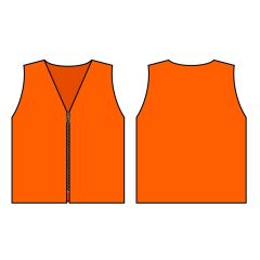 HiVis Cotton Safety Vest with ZIP Closure_ ORANGE