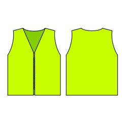 HiVis Cotton Safety Vest with ZIP Closure_ YELLOW