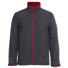 JB's 3WSJ Podium Water Resistant Softshell Jacket_ Charcoal_Red