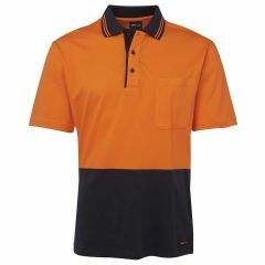 JB's 6CPHV Cotton Jersey Polo Shirt_ Short Sleeve_ Orange_Navy