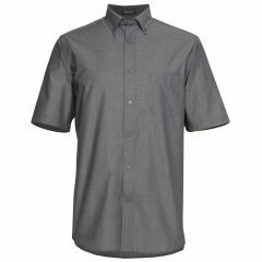 JB's Fine Chambray Shirt_ Charcoal_ Short Sleeve
