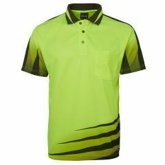 JB's HiVis Rippa Polyester Polo Shirt_ Short Sleeve_ Yellow_Black