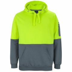 JB's HiVis Two Tone Hi Vis Pull Over Hoodie_ Yellow_Charcoal