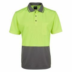 JB's Hi Vis Non Cuff Short Sleeve Traditional Polo_ Yellow_Charco