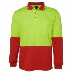 JB's Hi Vis Traditional Polo_ Long Sleeve_ Yellow_Red