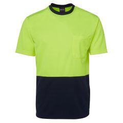 JB's Hi Vis Traditional T_Shirt_ Short Sleeve_ Lime_Navy