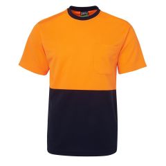 JB's Hi Vis Traditional T_Shirt_ Short Sleeve_ Orange_Navy