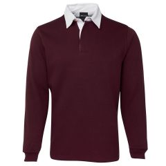 JB's Mens Rugby Knit Jersey_ MAROON_WHITE