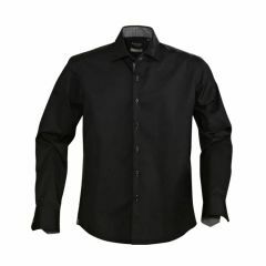 James Harvest Baltimore Mens Business Shirt Long Sleeve Black