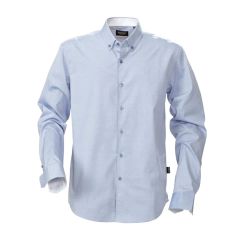 James Harvest REDDING Mens Business Shirt_ Long Sleeve_ Blue