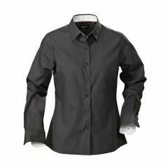 James Harvest Redding Ladies Business Shirt Long Sleeve Charcoal