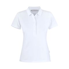 James Harvest SUNSET Ladies Polo Short Sleeve Shirt_ White