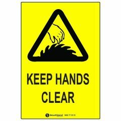 Keep Hands Clear Sign