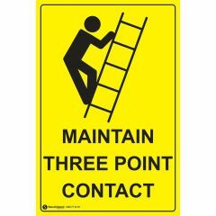 Ladder Picto_ Maintain Three Point Contact Sign