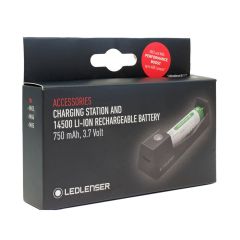 Ledlenser Charging station and 14500 Li_ion Rechargeable Battery 