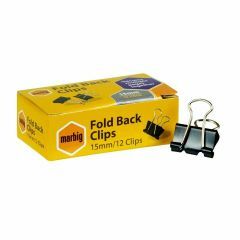 Marbig Fold Back Clips 15mm_ Box of 12