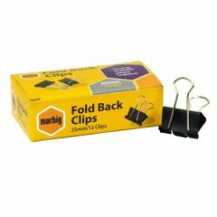 Marbig Fold Back Clips 25mm_ Box of 12