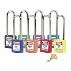 Master Safety Padlock_ Extra Length Shackle_ Keyed Different _38mm x 44mm Body_