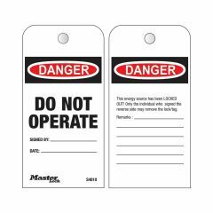 Masterlock S4810 Danger Do Not Operate_ Safety Tag_ Box_100