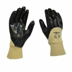 Maxisafe Blue Nitrile 3_4 Dipped Gloves Knit Wrist