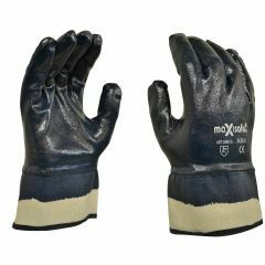 Maxisafe Blue Nitrile Fully Dipped Gloves Safety Cuff