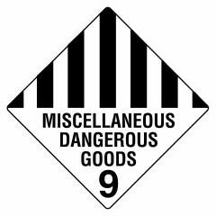 Miscellaneous Dangerous Goods 9 Sign