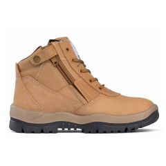 Mongrel 261050 Zip Sider Lace Up Safety Boot_ Wheat Nubuck