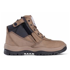 Mongrel 261060 Zip Sider Lace Up Safety Boot_ Stone