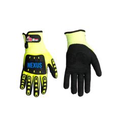 Nexus Grip Cut 5 HiVis Safety Glove with TPR Padded Finger and Ba