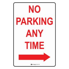 No Parking Any Time_ Right Arrow_ 400 x 300mm Metal