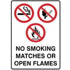 No Smoking_ Matches or Open Flames Signage _ Southland _ 3059