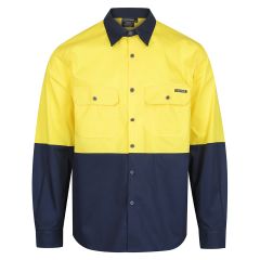 Norss 3 Way Ventilate HiVis Two Tone _145gsm_ Cotton Drill Shirt