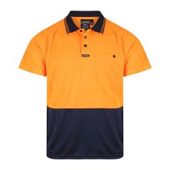 Norss Hi Vis 2 Tone Original Microfibre Polo Shirt_ Orange_Navy_ 