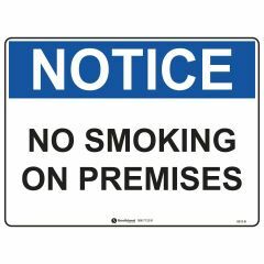 Notice No Smoking On Premises Sign