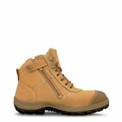 Oliver Zip_Side Lace Up Safety Boots_ Wheat