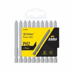 PH2 x 75mm Phillips Power Bit _ Handipack _x10_