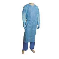 PP_PE Fluid Resistant Clinical Gown_ Blue_ One Size Fits All _ Ca