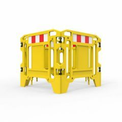 Pit Surround 1250mm Square _ Hi_vis Yellow with Reflective Panels