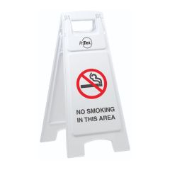 Plastic Sign Stand _ Double Sided _ No Smoking In This Area