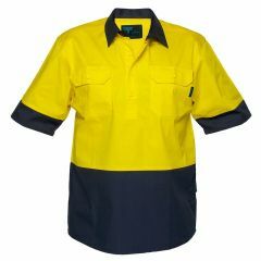 Portwest 155gsm Vented Closed Front Cotton Drill Shirt_ Yellow_Na
