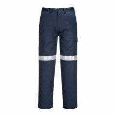 Portwest Flame Retardant Cotton Drill Cargo Pants with 3m Tape_ N