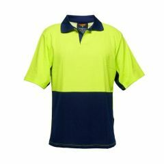 Portwest Food Industry Cotton Backed Polo_ Yellow_Navy_ Short Sle